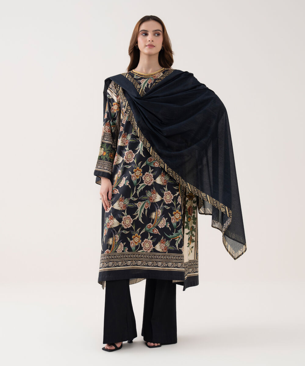 Fine Voile Solid Black Dupatta