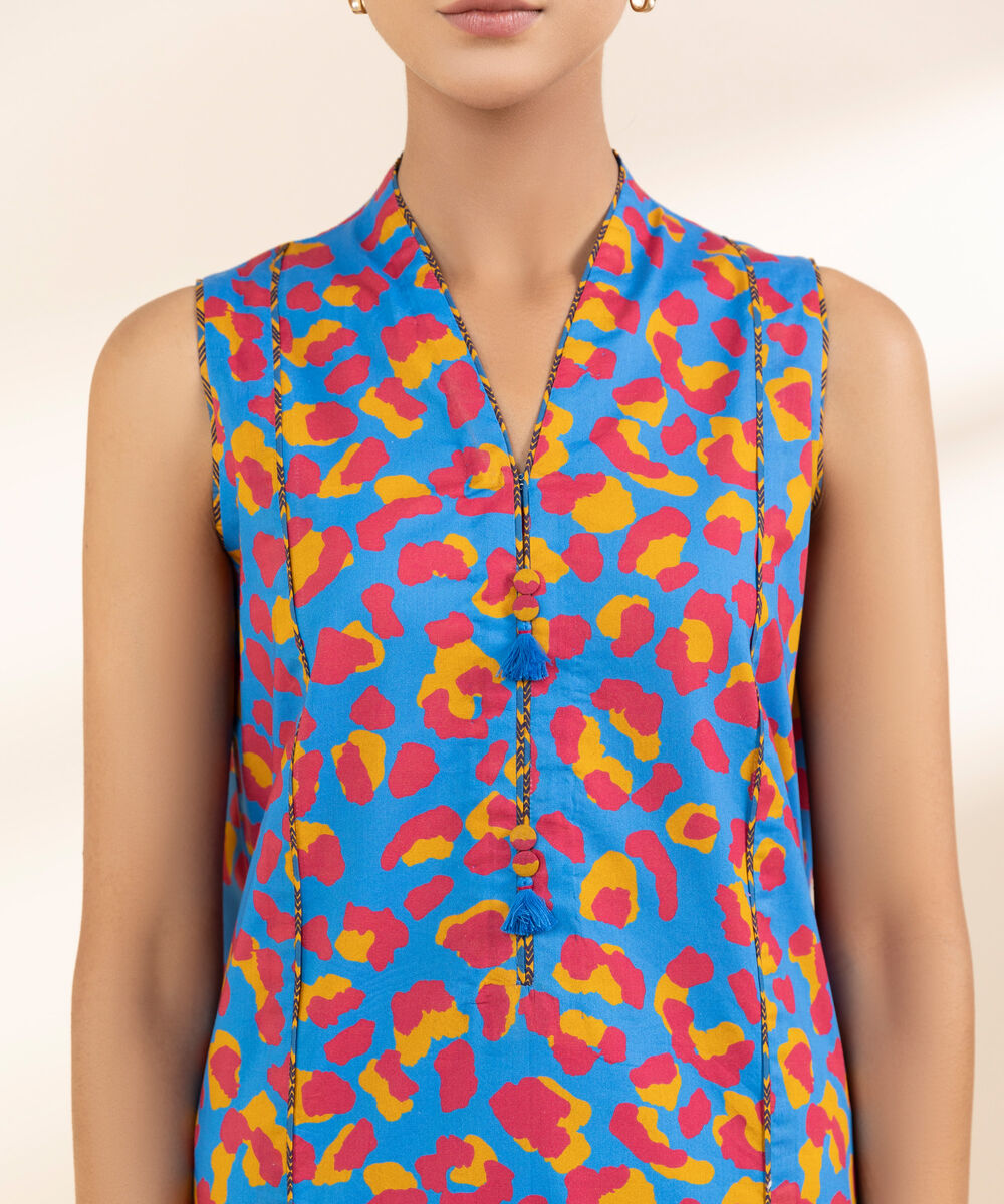 Women's Unstitched Lawn Printed Multi 2 Piece Suit