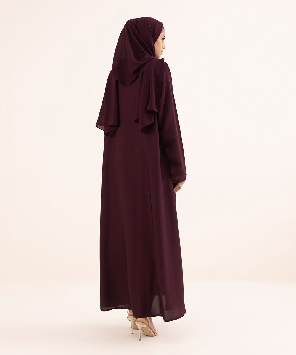 Women's Red Nida Abaya