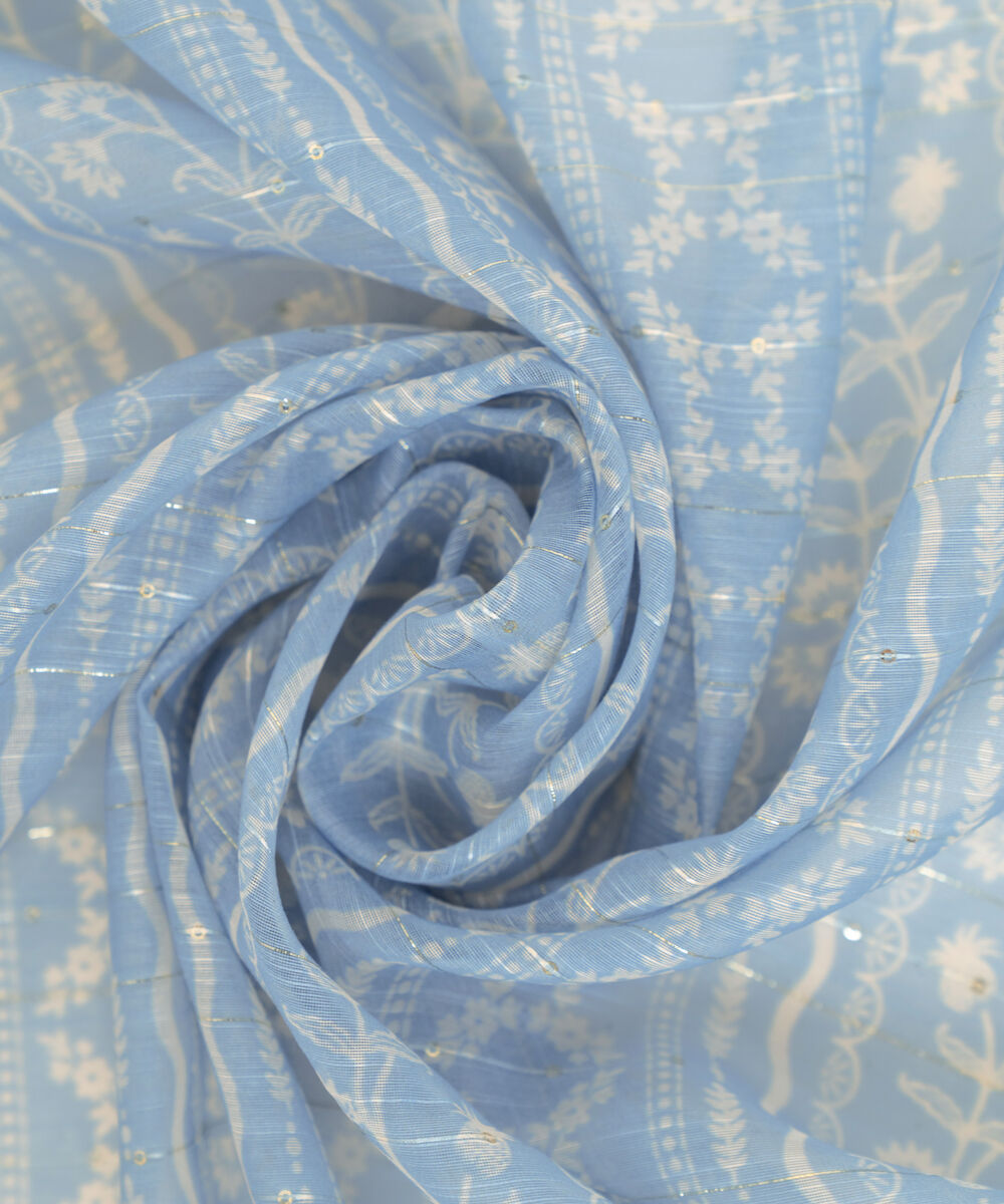 Manaar Blue Printed Dupatta