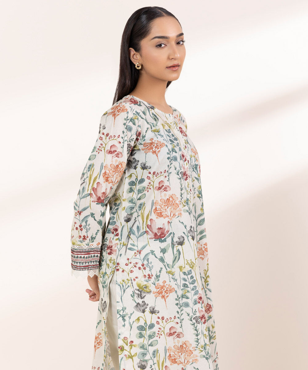 Women's RTW Lawn Multi Printed A-Line Shirt
