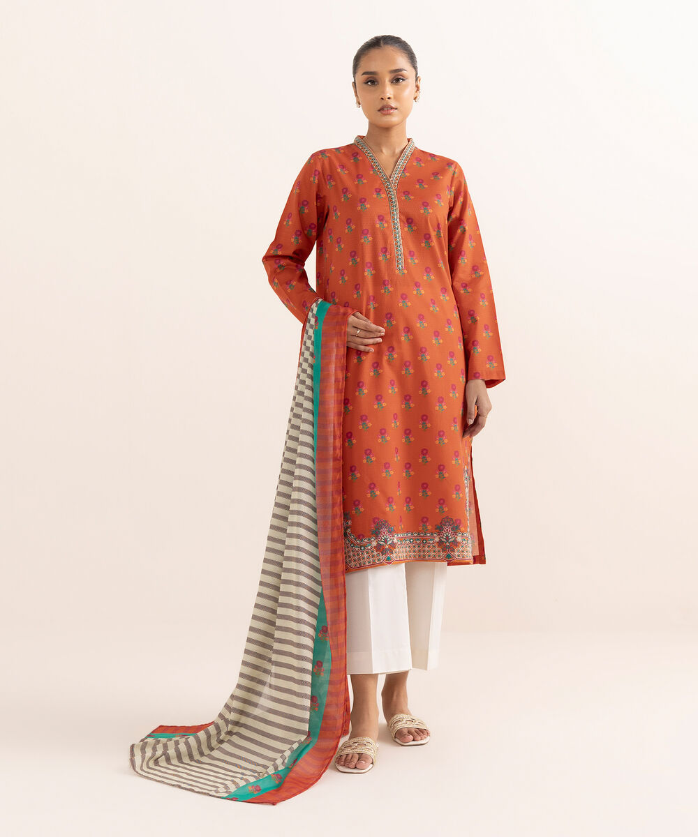 3PDFW25V174D Printed Dupatta 3PDFW25V174D