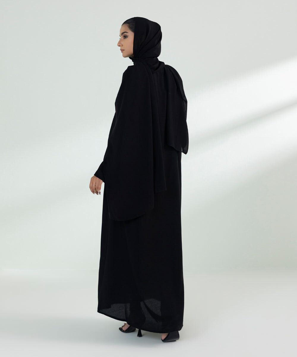 Women's Basic Black Full Length Arabic Abbaya