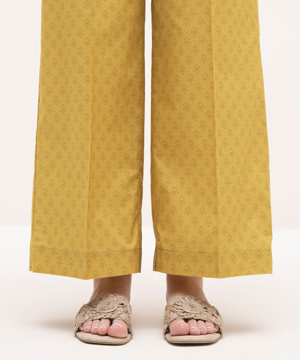 Women's RTW Cambric Mustard Printed Culottes