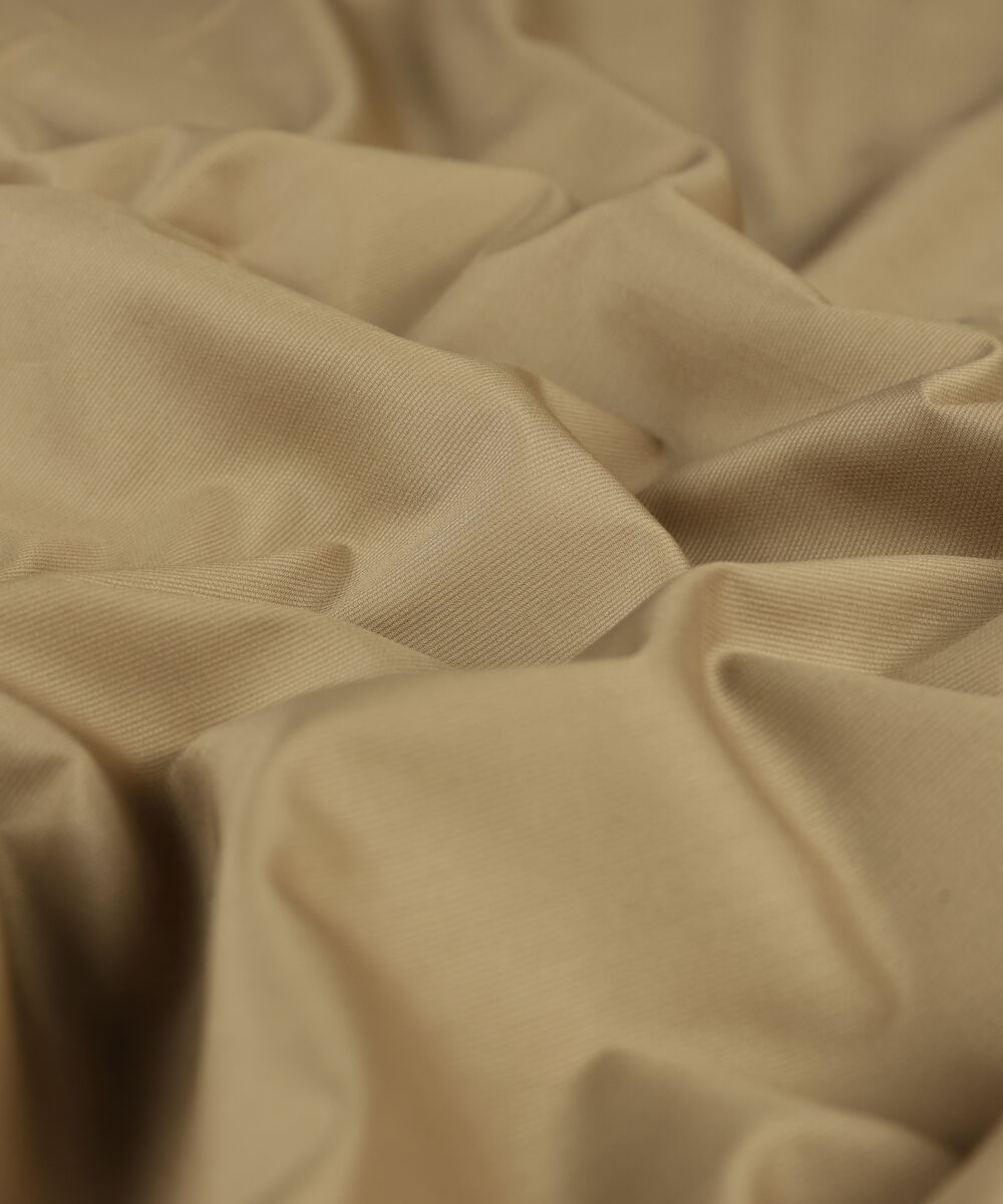 Men Unstitched Cotton Brown Full Suit Fabric