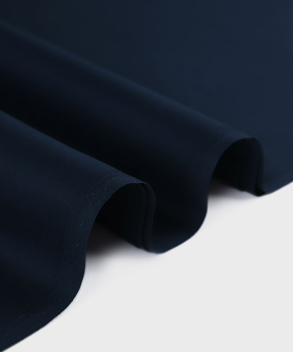 Men Unstitched Cotton Blue Full Suit Fabric