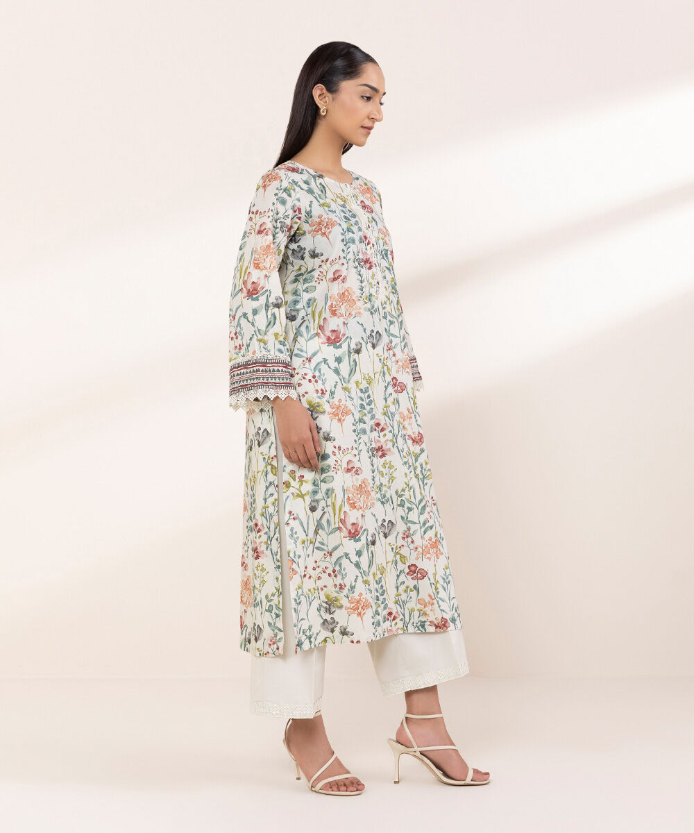 Women's RTW Lawn Multi Printed A-Line Shirt