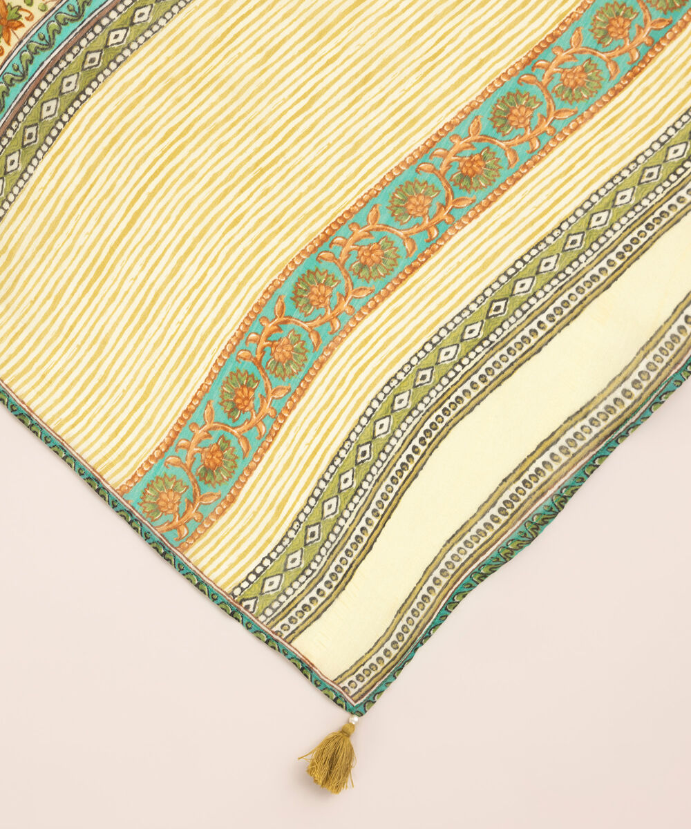 Tussar Silk Multi Printed Dupatta