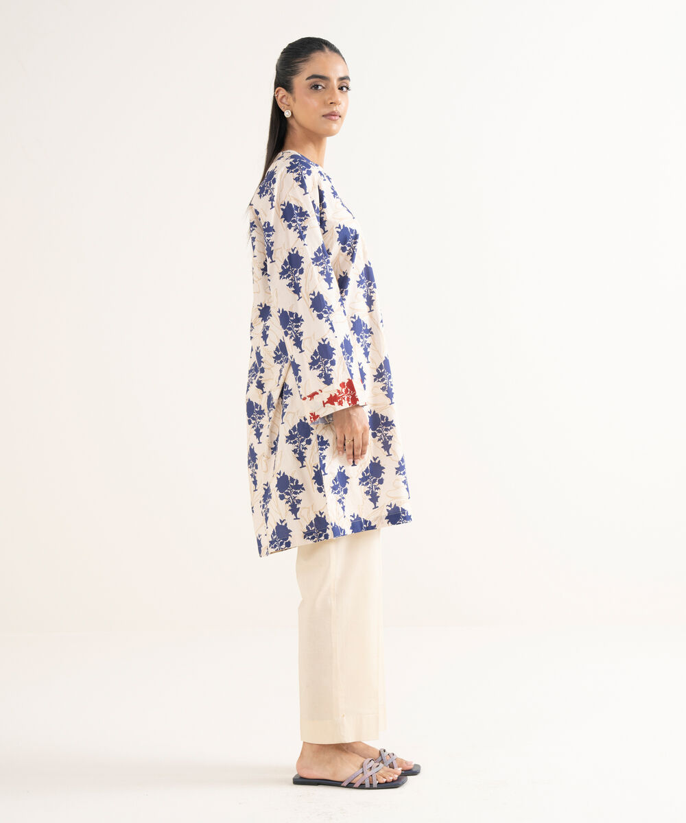 Women's RTW Cotton Printed Straight Multi Shirt