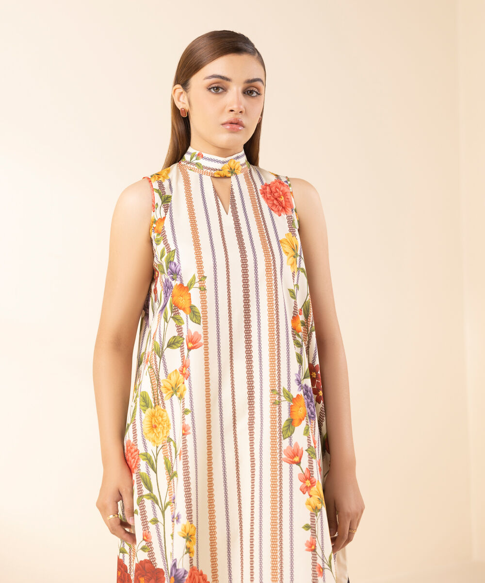 Women's Unstitched Lawn Printed Multi 2 Piece Suit