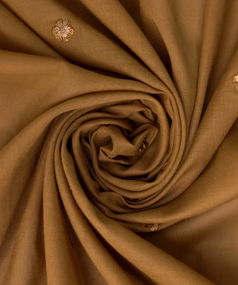 Fine Voile Brown Embroidered Dupatta