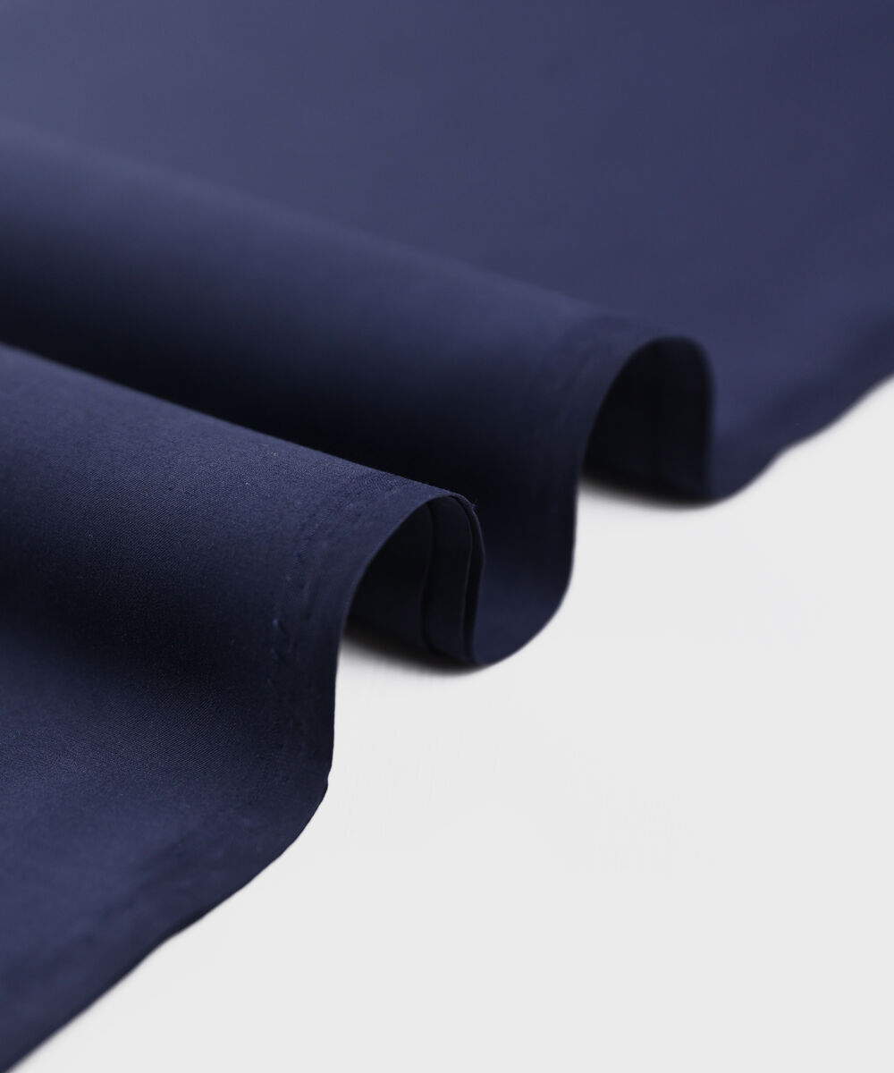 Men Unstitched Viscose Navy Full Suit Fabric