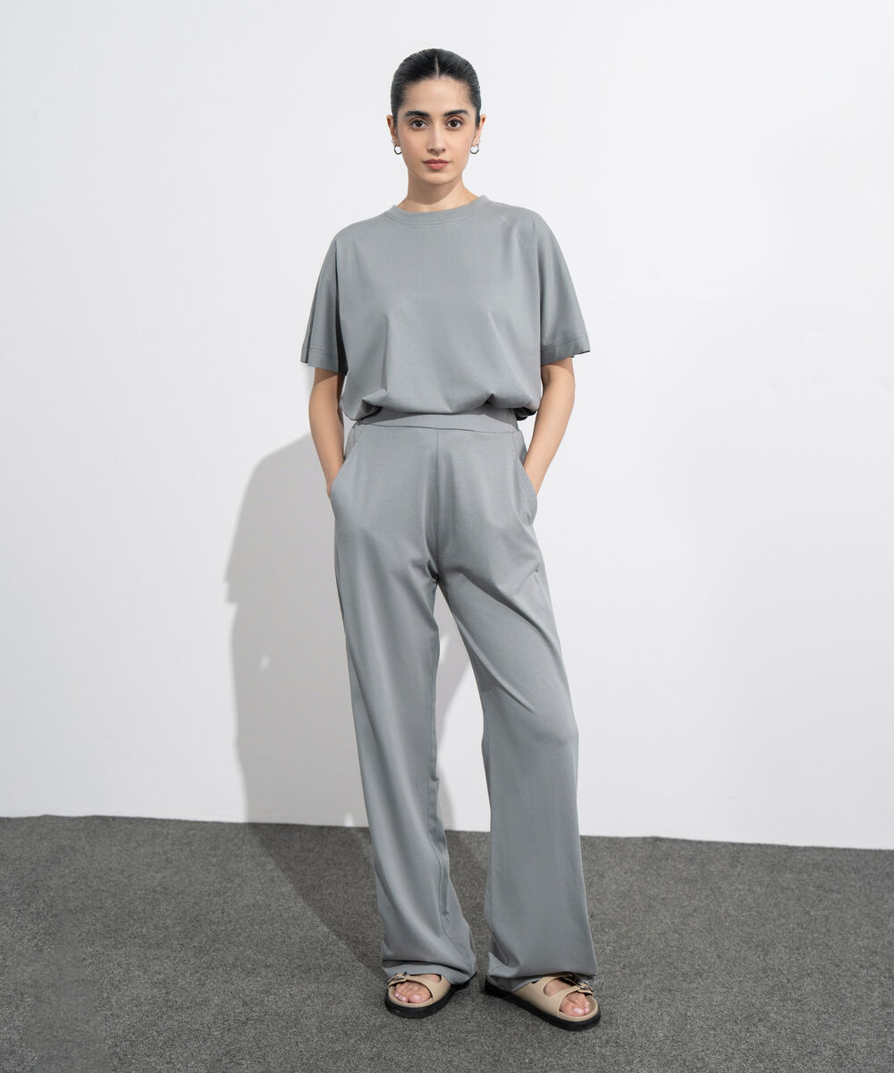 Women's Western Wear Grey Pull-On Jersey Trousers