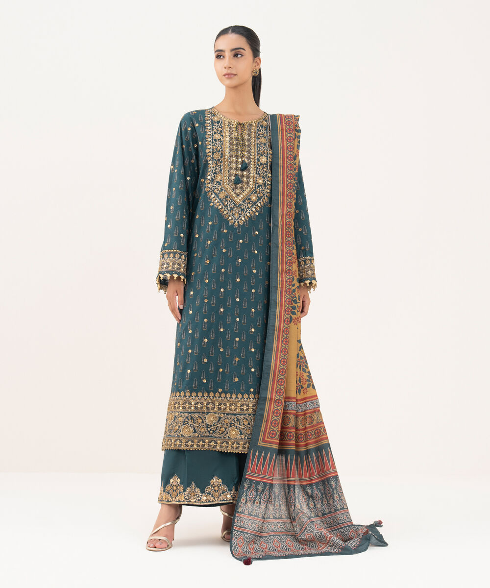 Fancy Manaar Green Printed Dupatta