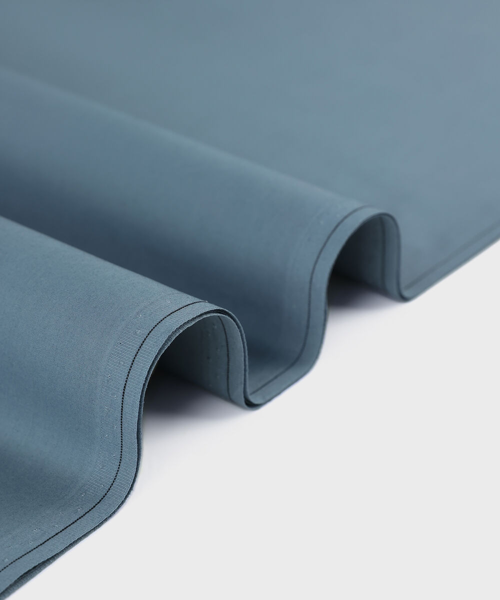 Men Unstitched Cotton Blue Full Suit Fabric