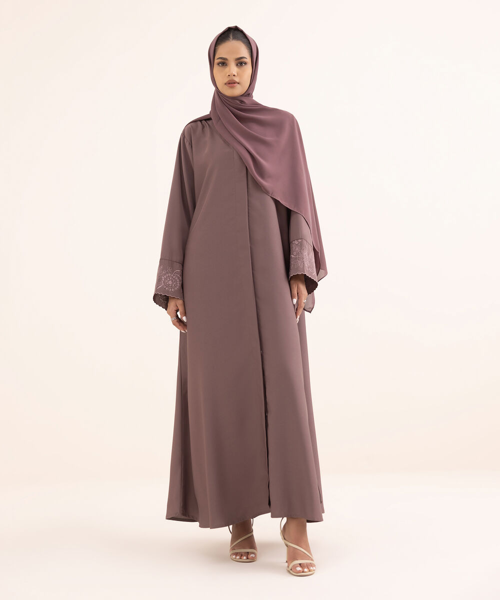 Women's Pink Nida Abaya Set