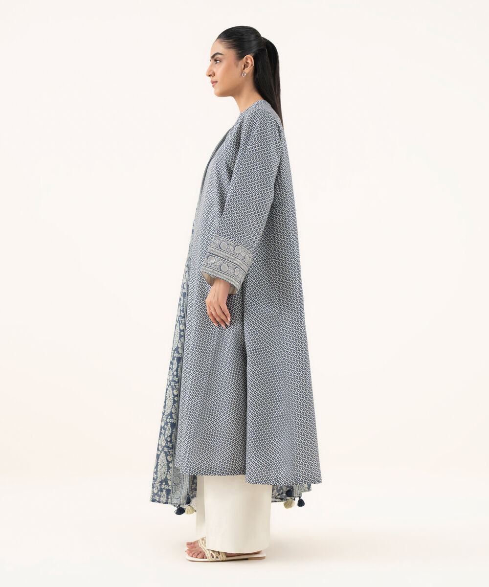 Women's Unstitched Cotton Printed Multi Two Piece Suit