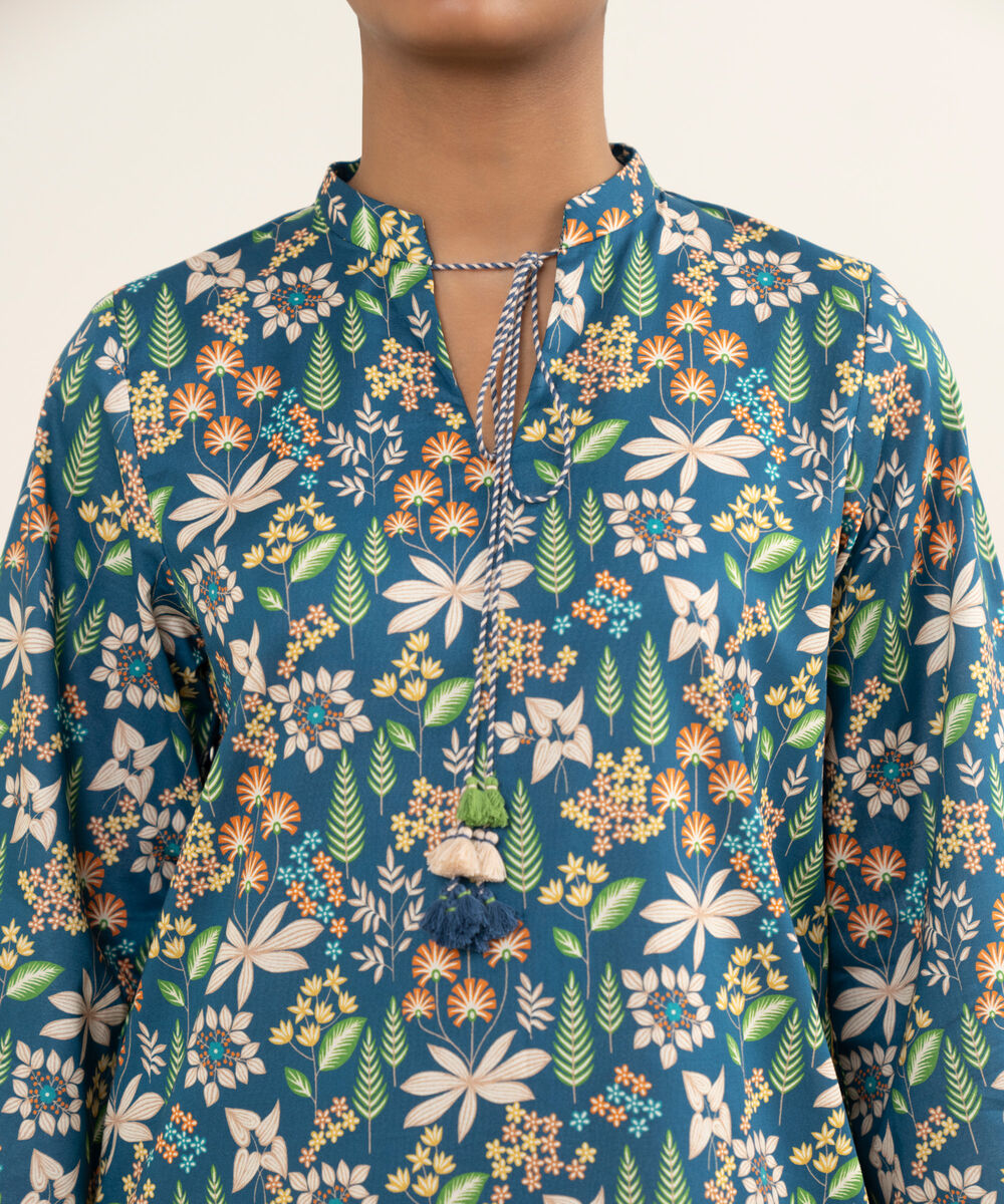 Women's Unstitched Lawn Printed Multi Shirt
