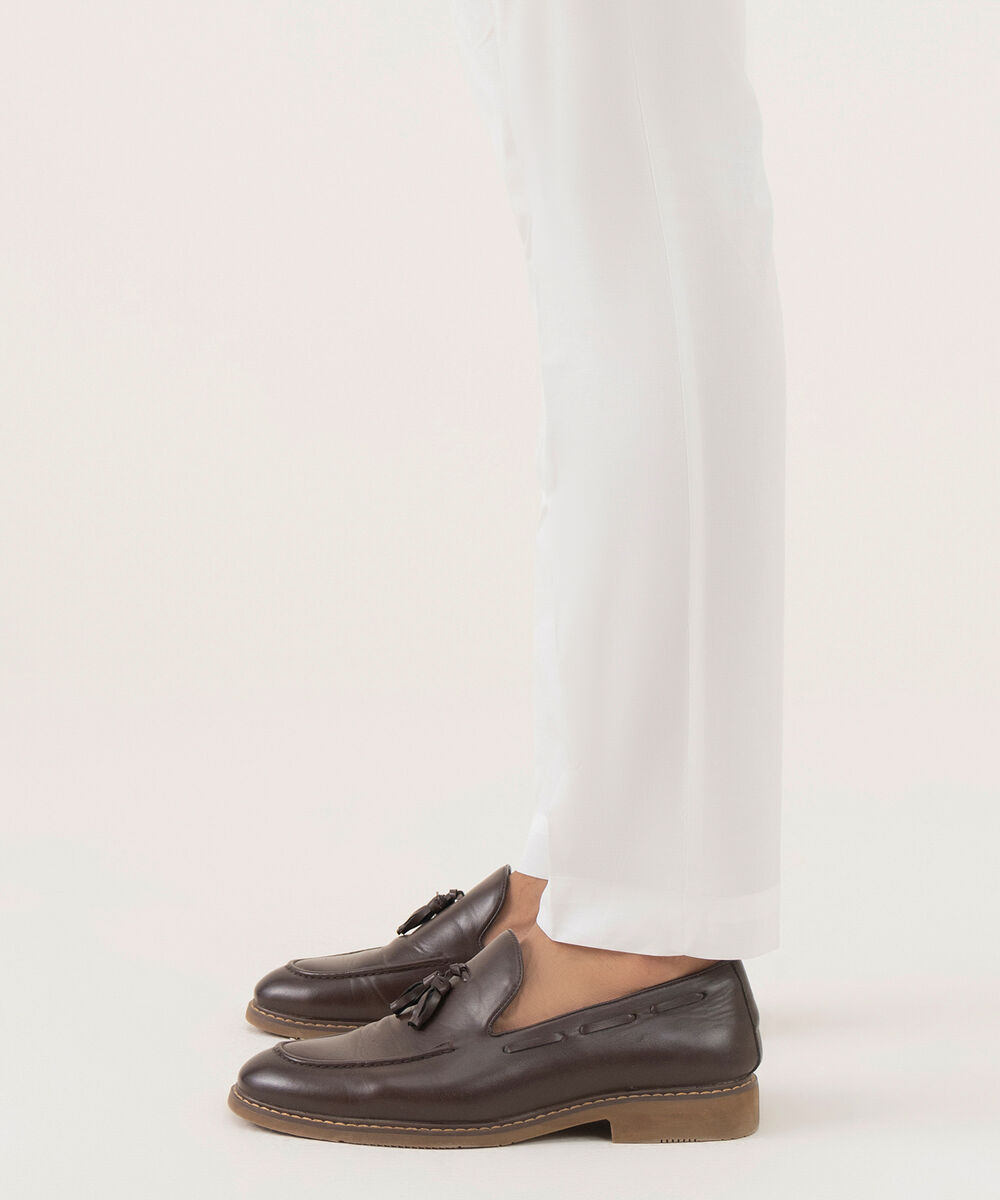 Men's 100% Cotton Plain Off-White Kurta Trouser