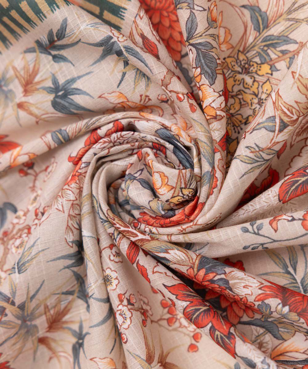 Textured Voile Multi Printed Dupatta