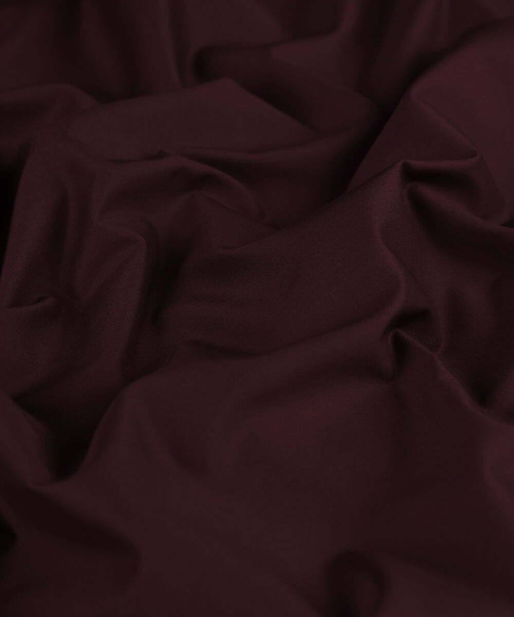 Men Unstitched Cotton Maroon Full Suit Fabric