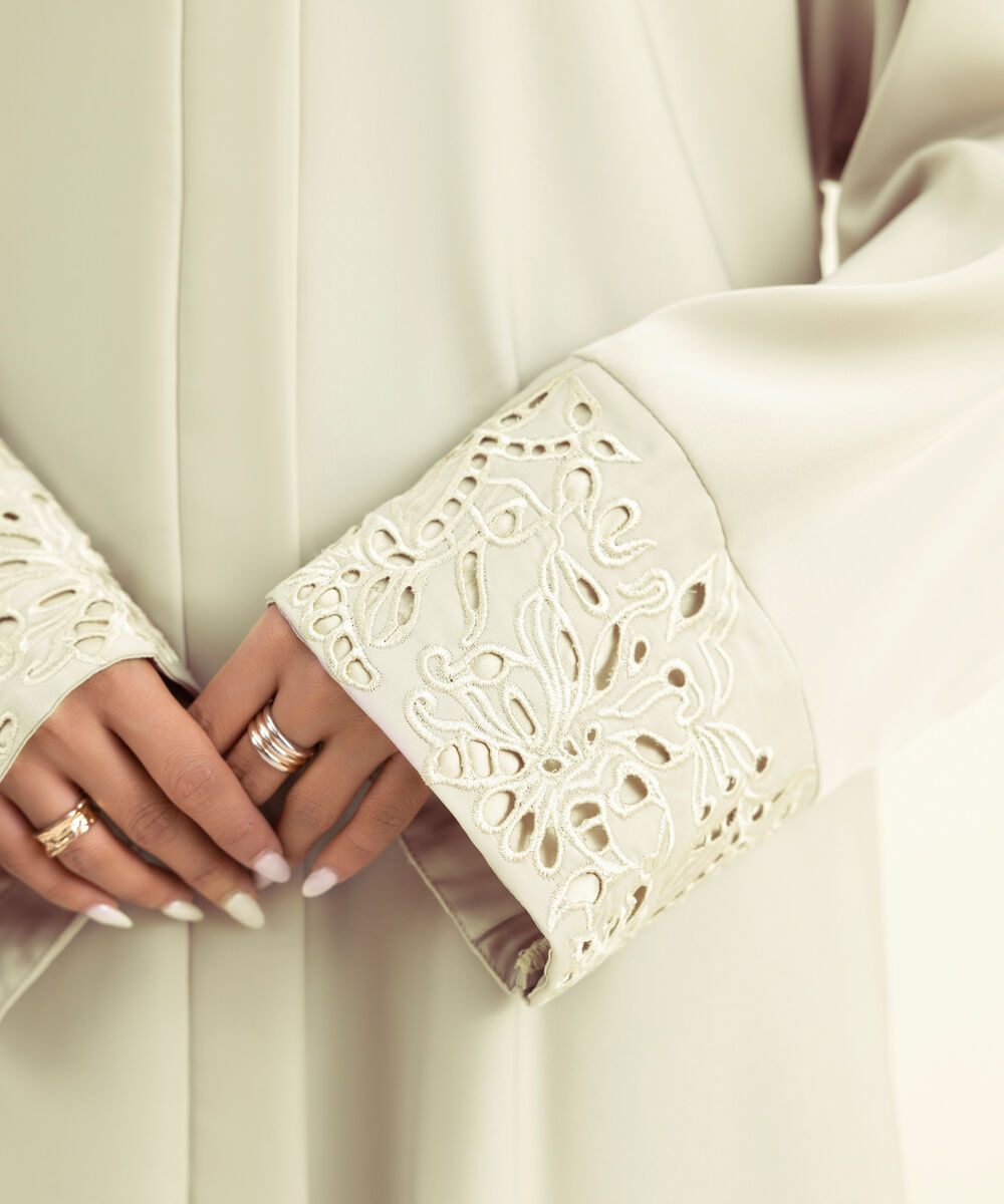 Women's Beige Nida Abaya Set