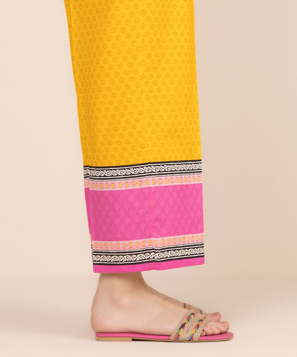 Women's RTW Cambric Multi Printed Straight Pants