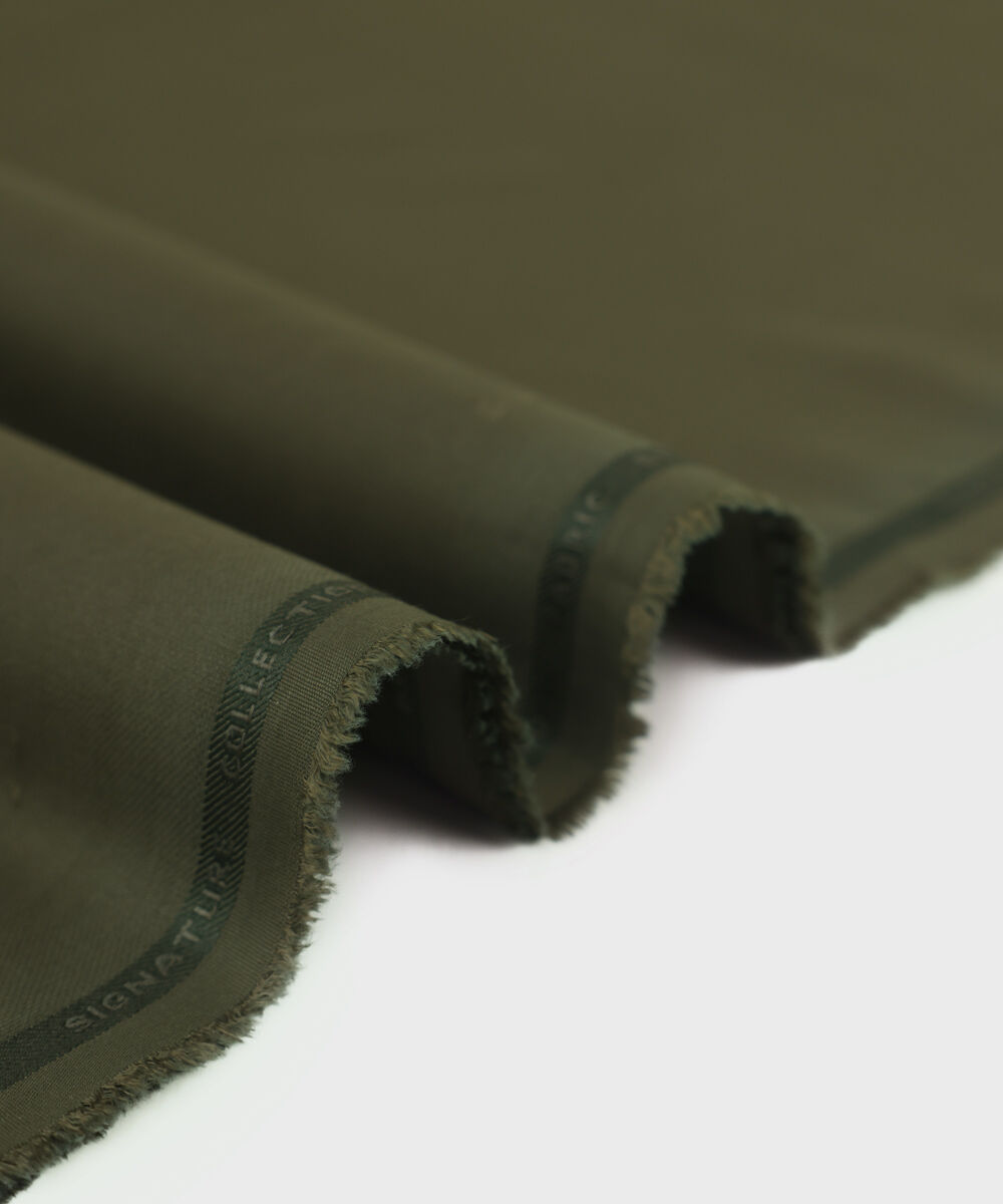 Men's Unstitched Blended Dobby  Brown Full Suit Fabric