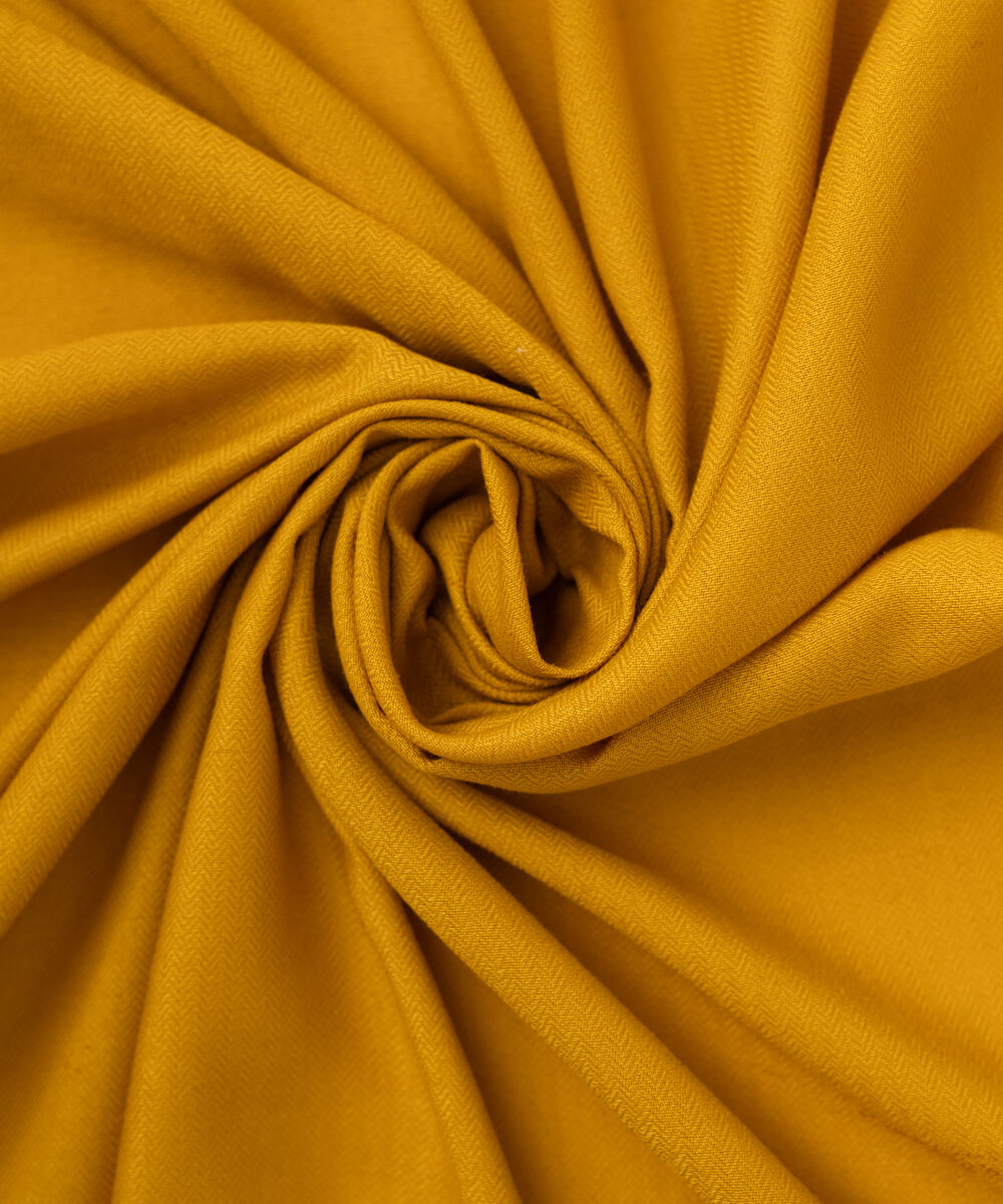 Herringbone Embroidered Yellow Dupatta