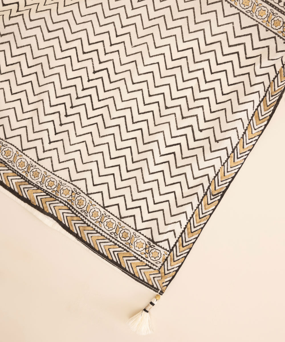 Fine Voile White Printed Dupatta