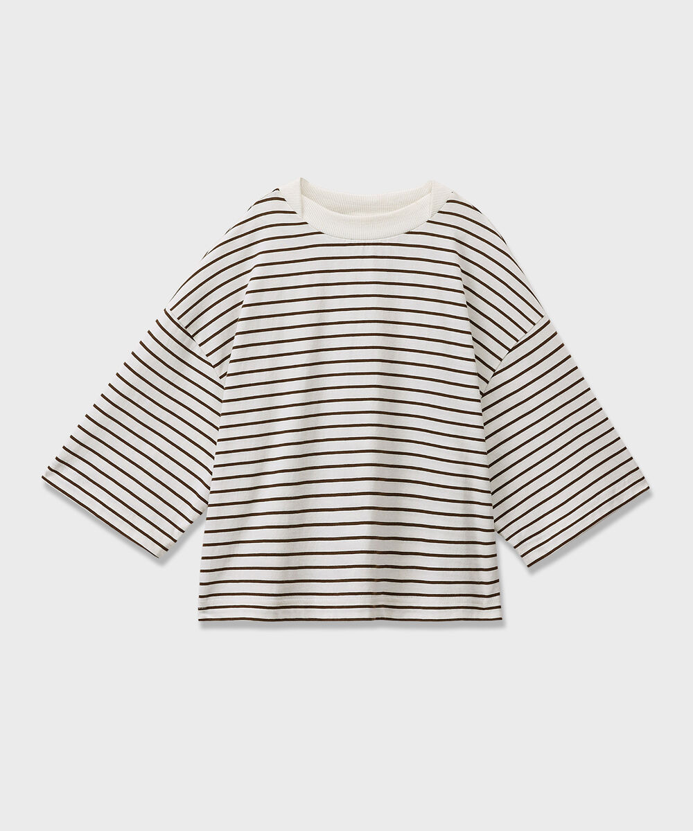 Women's Western Wear Multi Striped Cropped T-Shirt