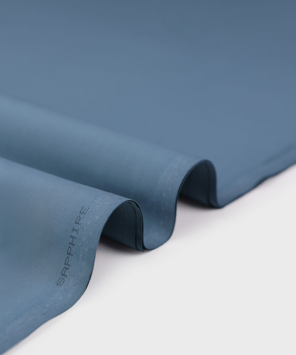 Men Unstitched Viscose Sky Blue Full Suit Fabric