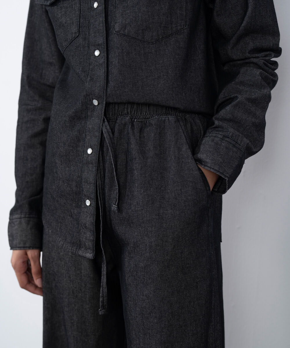 Women's Western Wear Grey Denim Pull-On Trouser