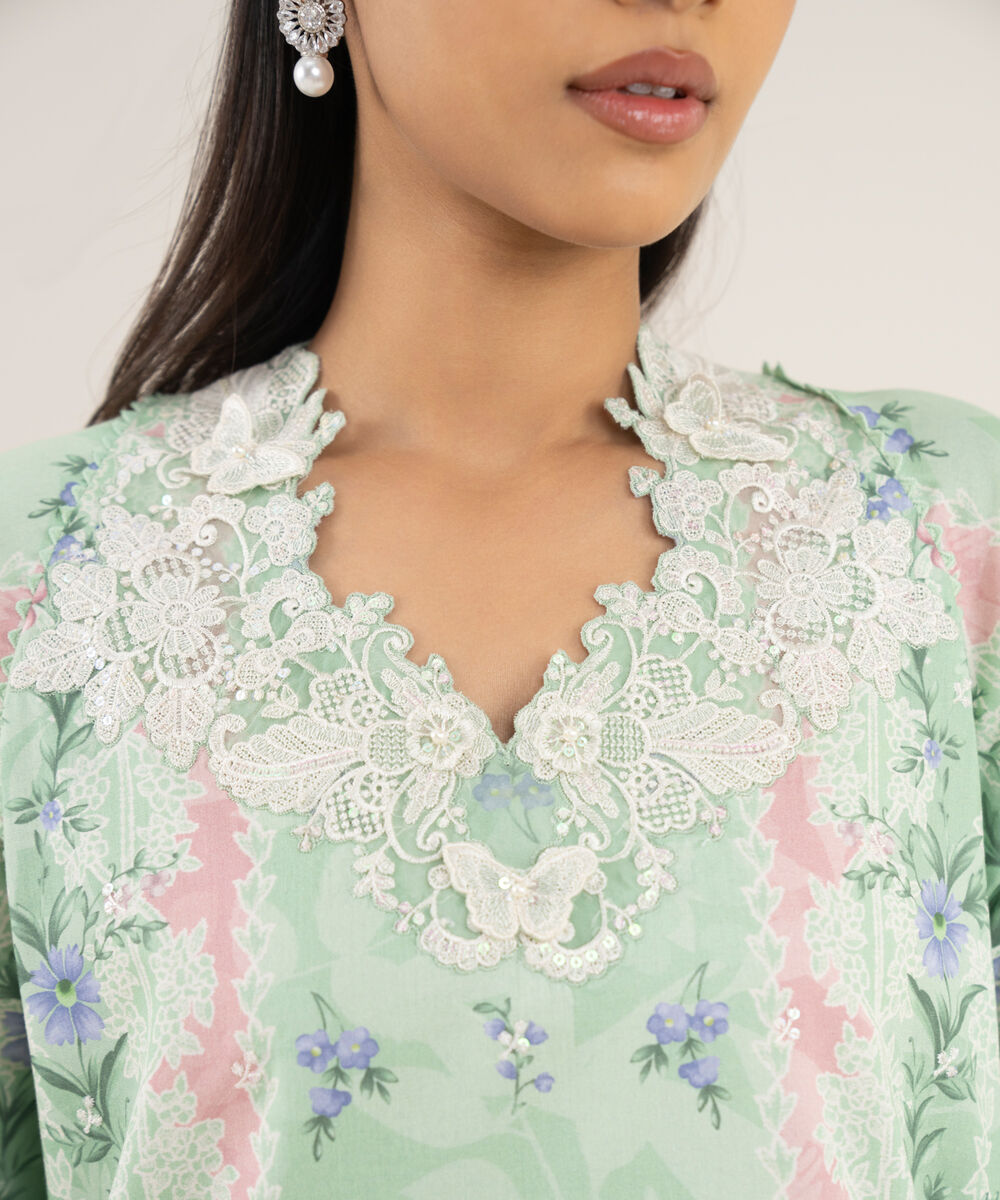 Women's Unstitched Pima Lawn Printed Three Piece Suit