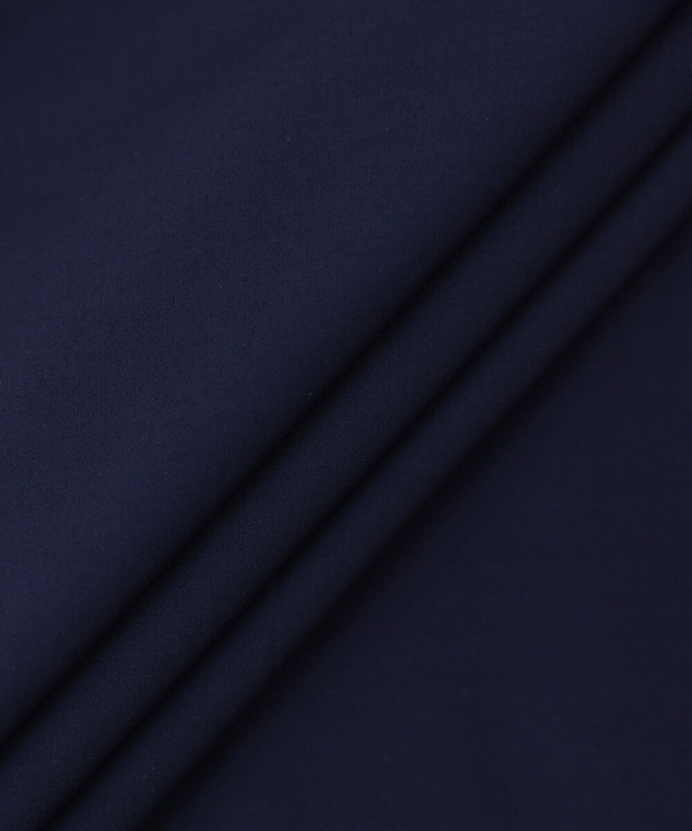 Men Unstitched Viscose Navy Full Suit Fabric