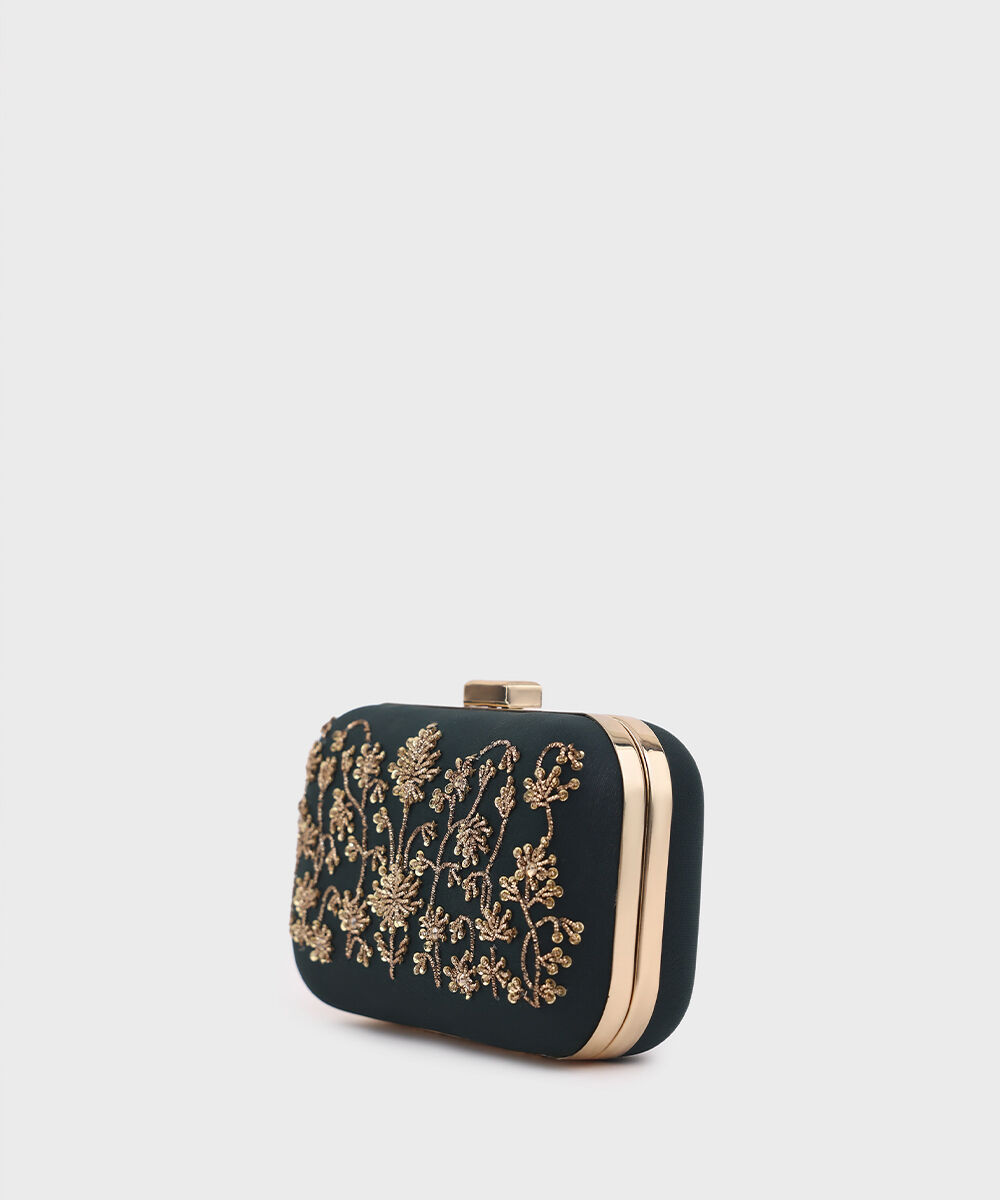 Women's Green Hard Clutch