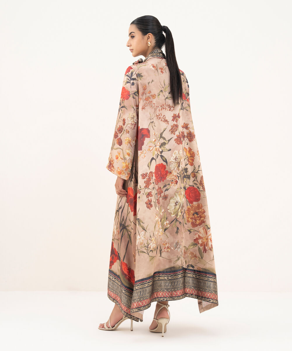 Women's RTW Blended Satin Multi Printed 2 Piece Suit