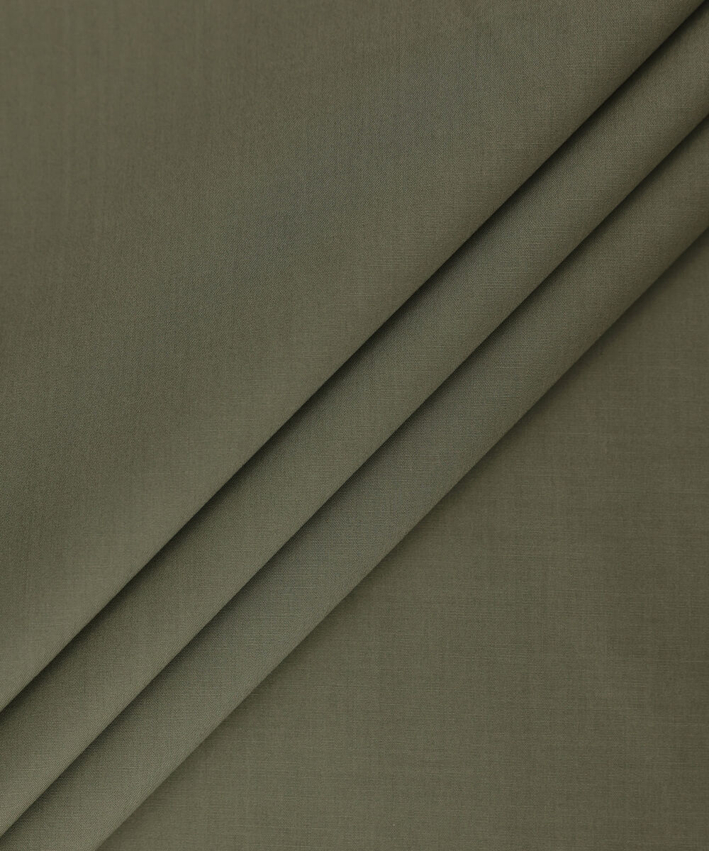 Men Unstitched Cotton Brown Full Suit Fabric