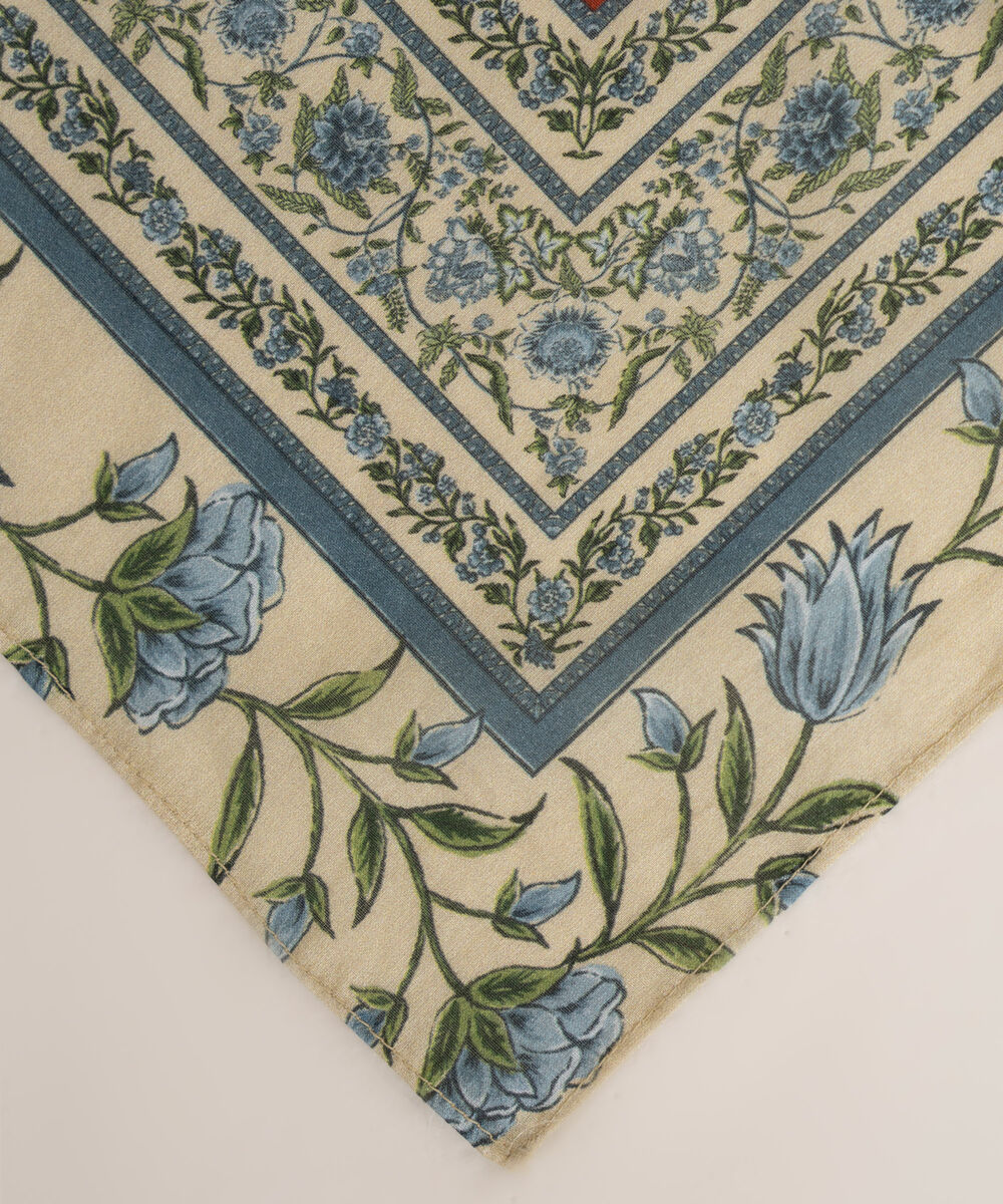 Women's Fine Voile Brown Printed Dupatta