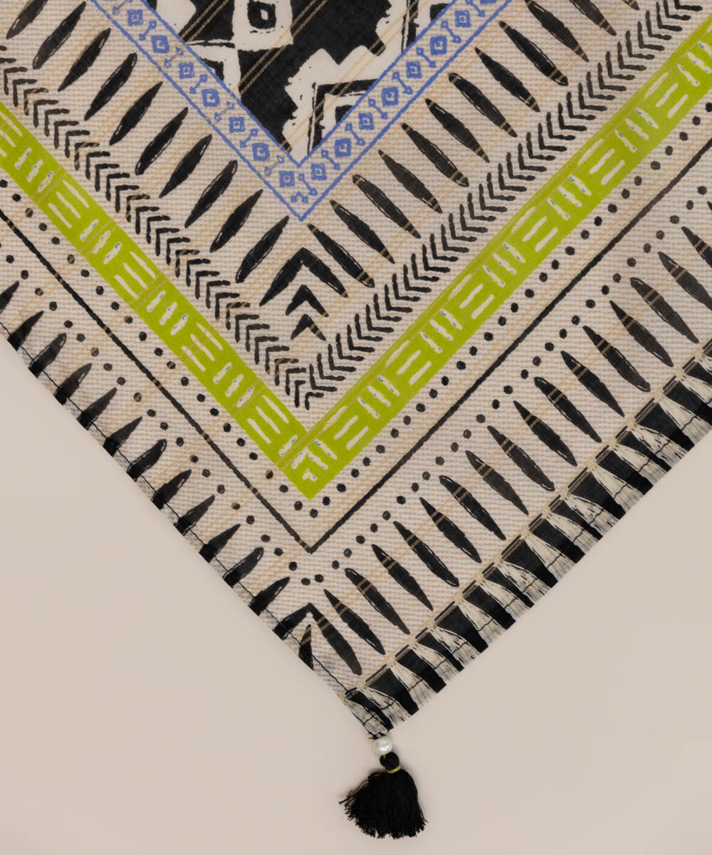 Zari Voile Multi Printed Dupatta