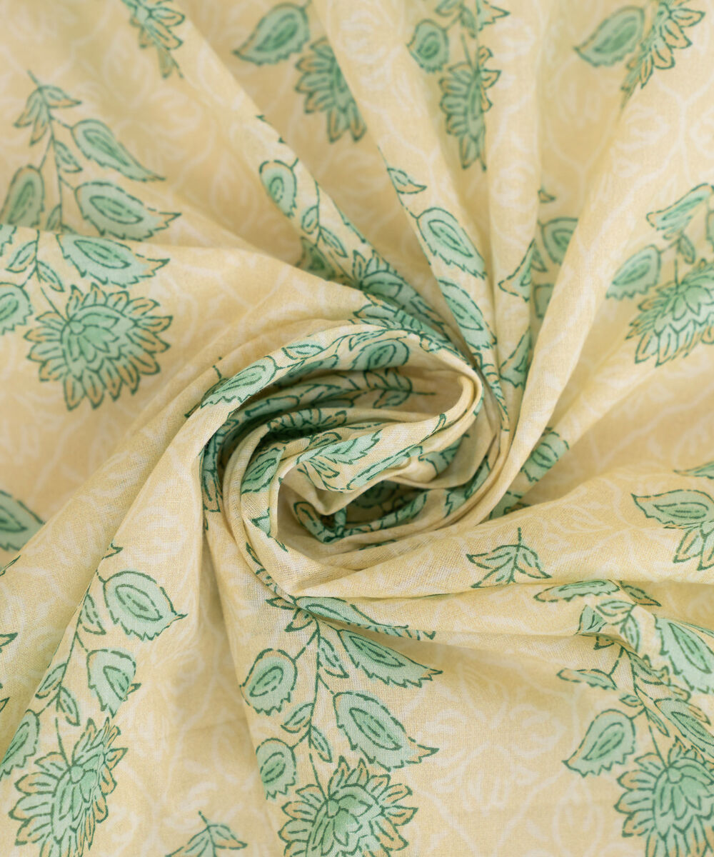 Fine Volie Yellow Printed Dupatta