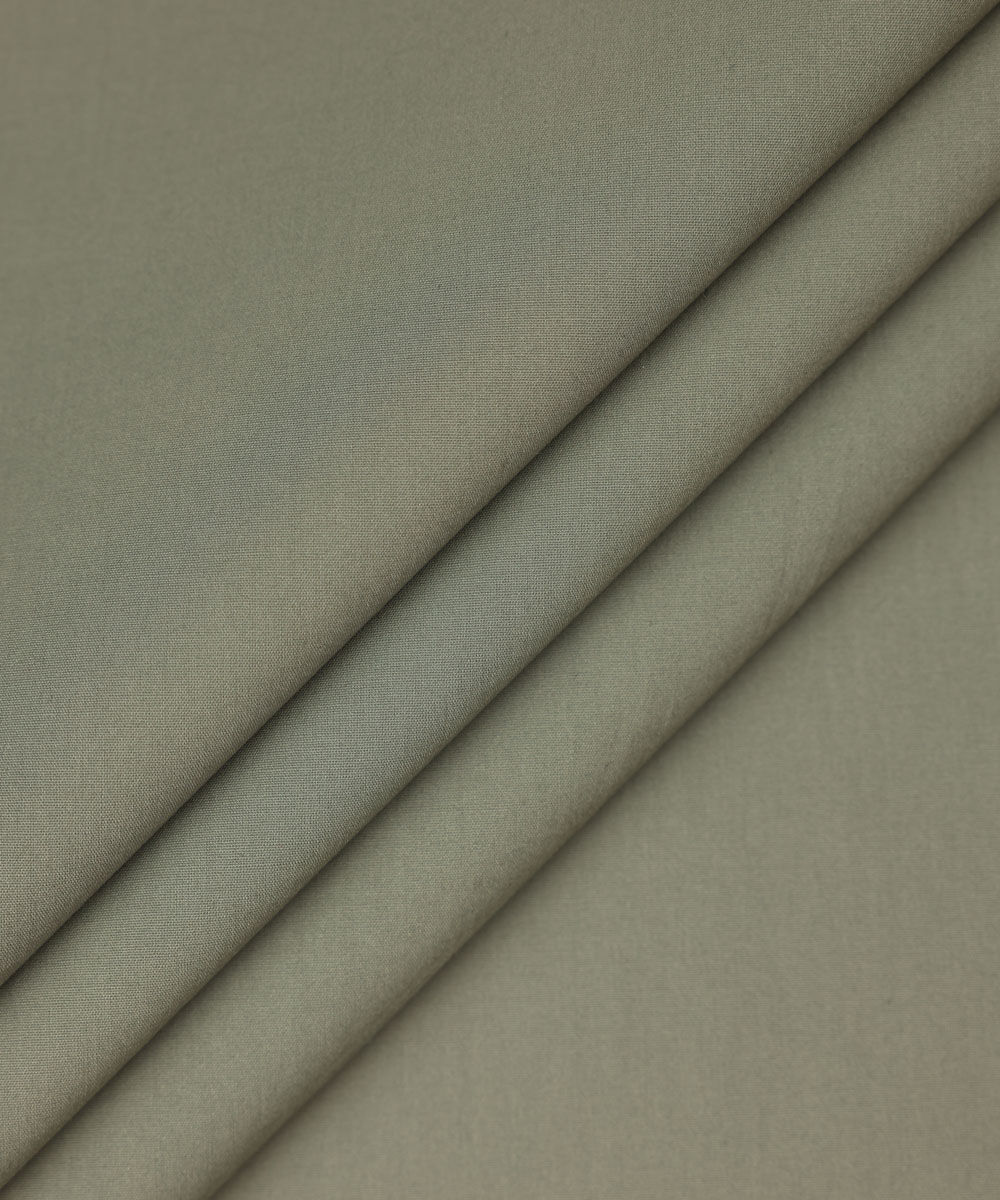 Men's Unstitched Premium Cotton Embroidered Green Full Suit Fabric