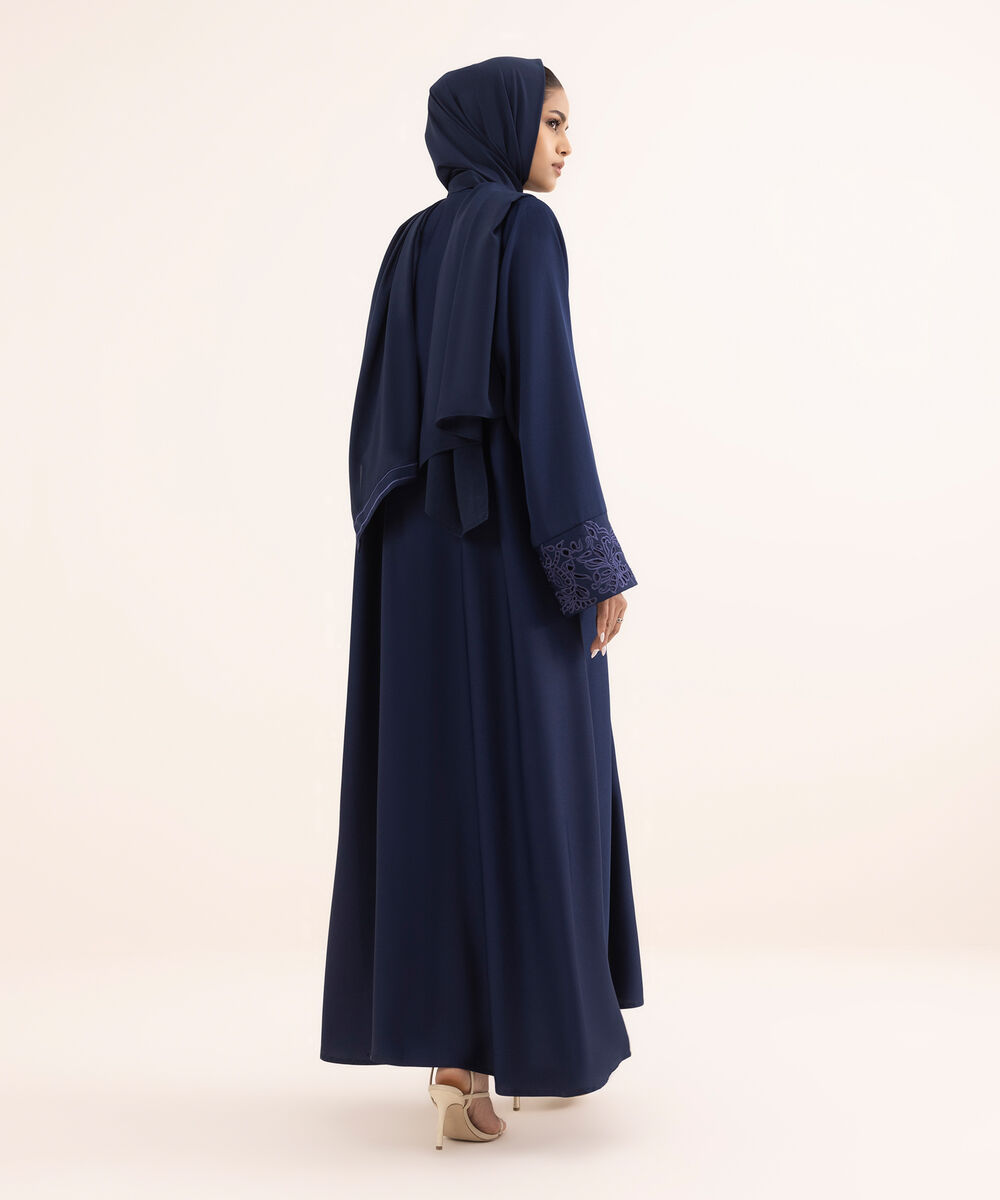 Women's Blue Nida Abaya Set