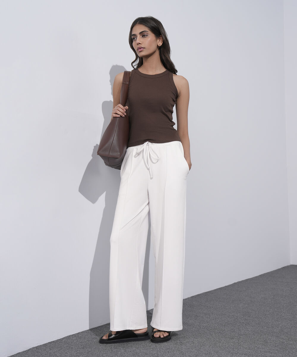 Women's Western Wear Beige Sleeveless T-Shirt