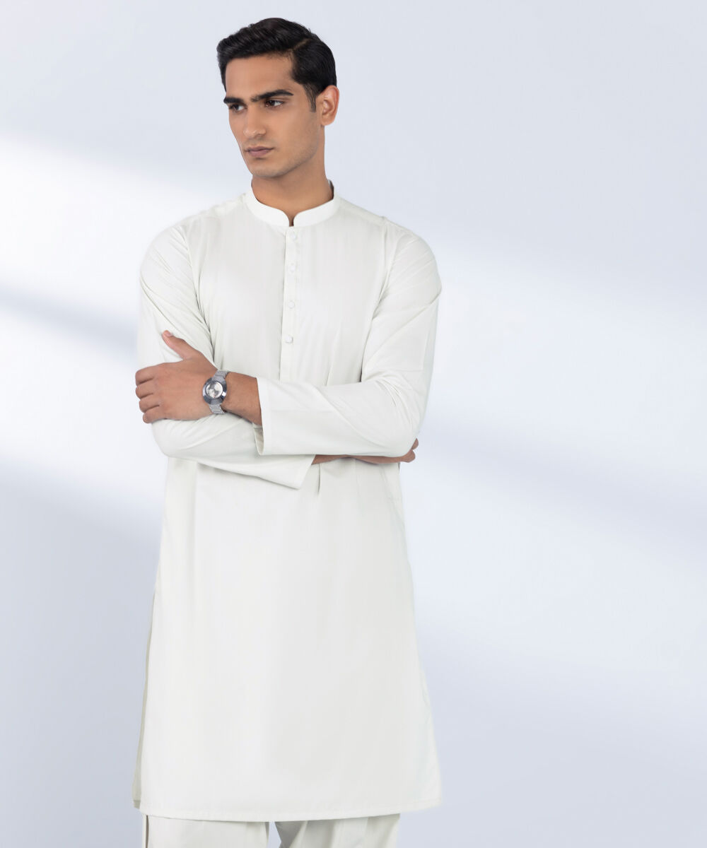 Men's Stitched Plain Green 2 PC Suit