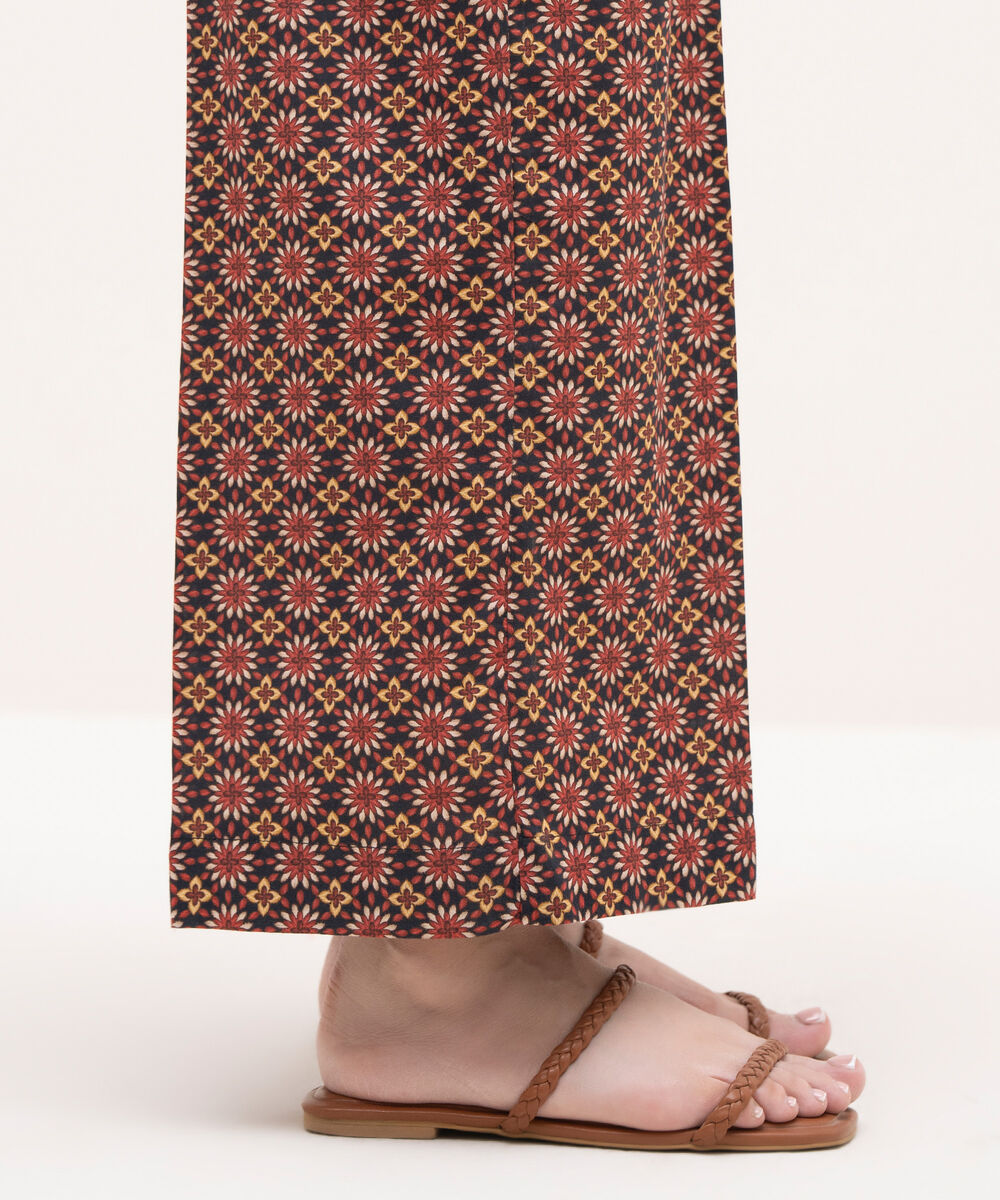 Women's RTW Cambric Black Printed Culottes