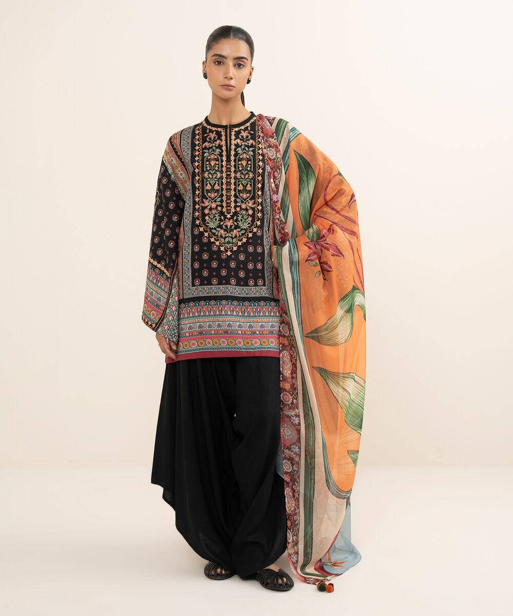 U3PEDY25V526 Unstitched 3 PC U3PEDY25V526