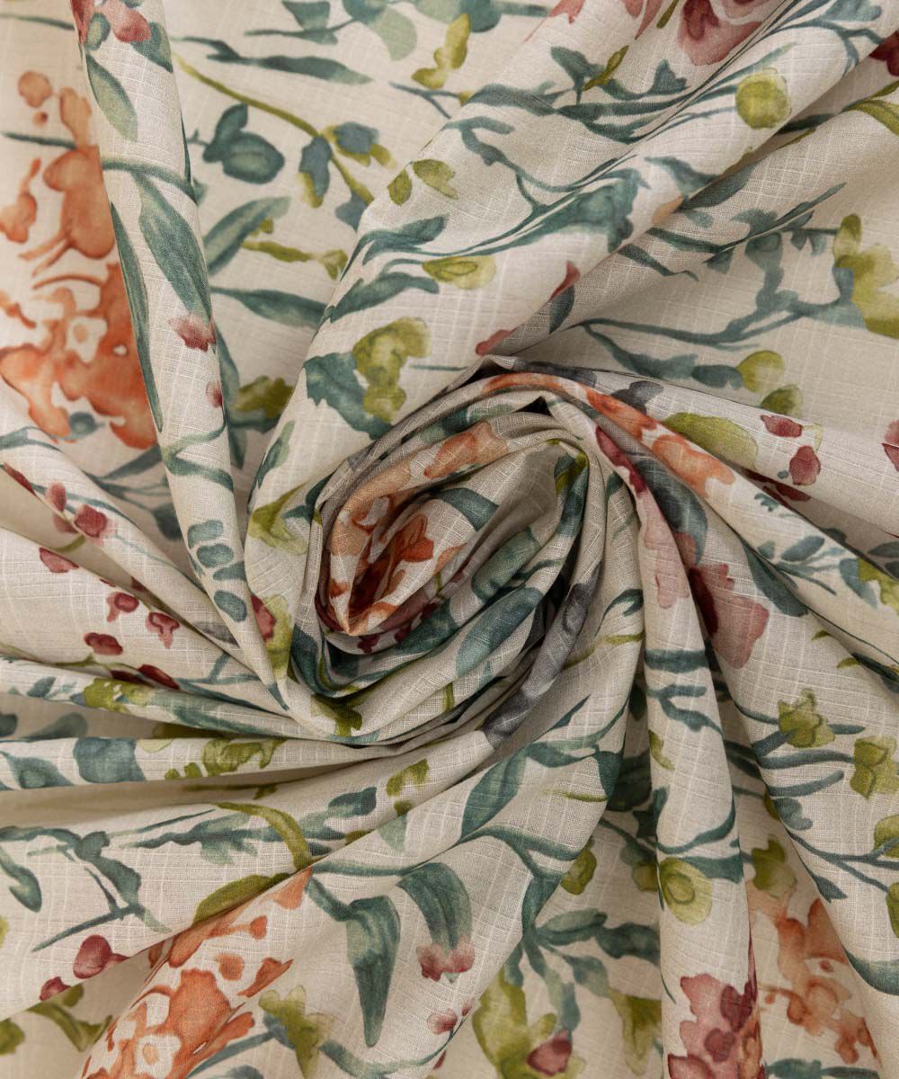 Textured Voile Multi Printed Dupatta