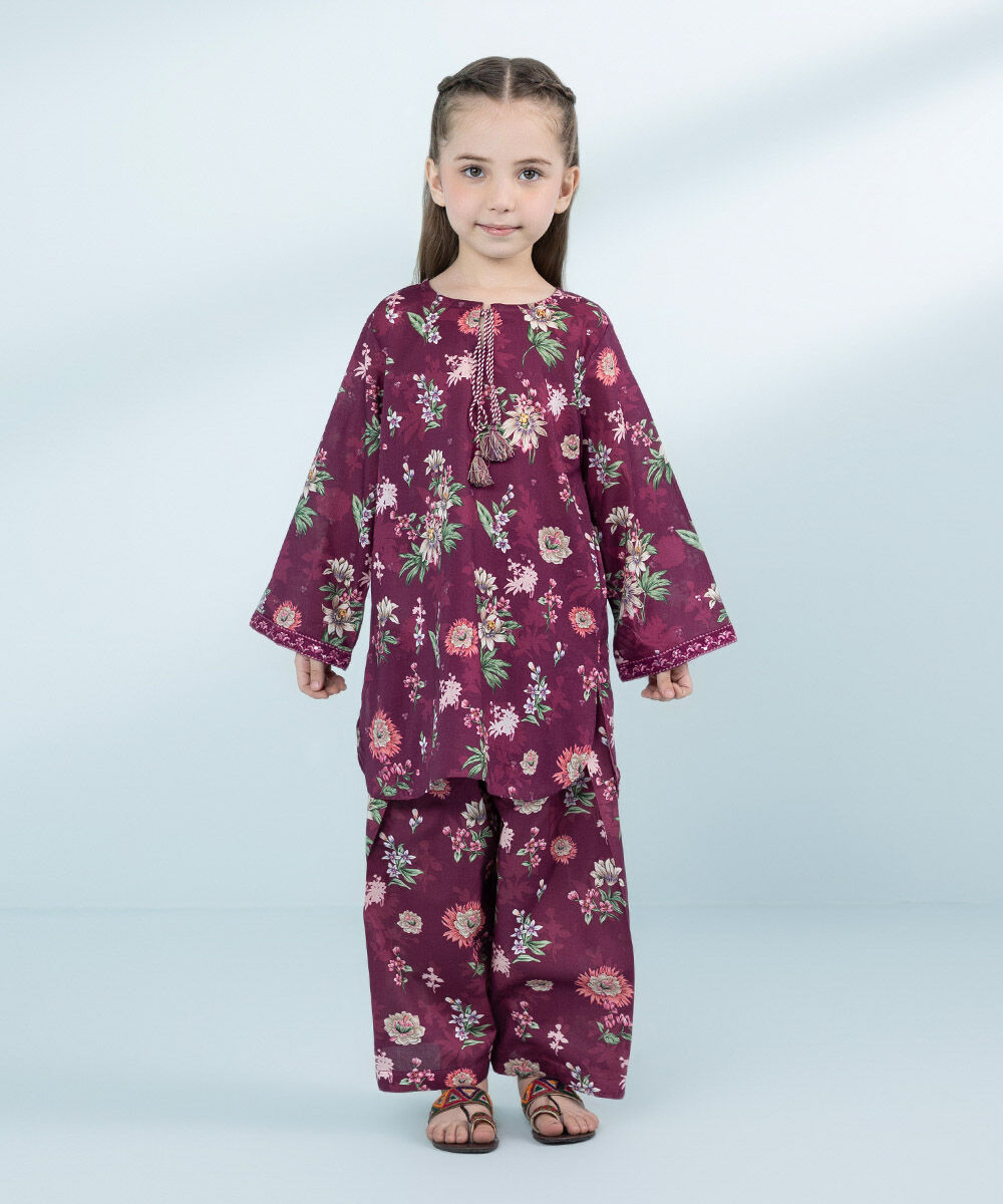 Mommy & Me Girls Two Piece Purple Suit