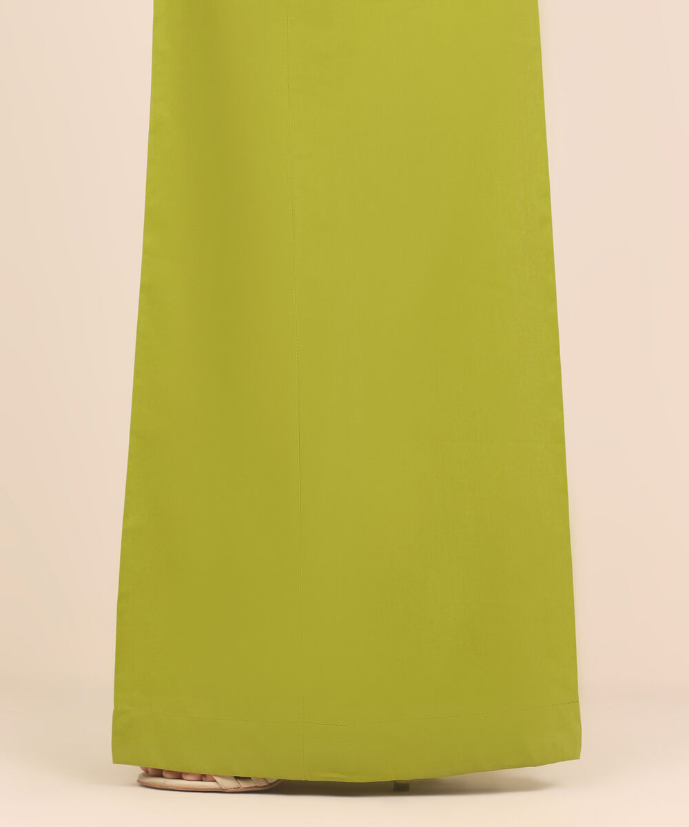 Women's RTW Cambric Green Dyed Flared Pants